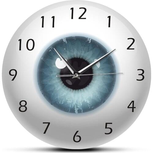 The Eye Eyeball Pupil Core Sight View Ophthalmology Silent Wall Clock All Seeing Human Body Anatomy Novelty Wall Watch Gift