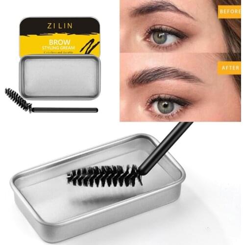URBANCY HOT Eyebrow Soap Wax With Trimmer Fluffy Feathery Eyebrows Pomade Gel For Eyebrow Styling Makeup Soap Brow Sculpt Lift