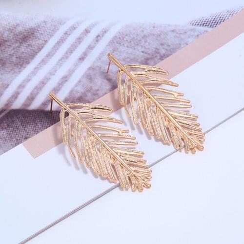 HOCOLE Vintage Metal Earrings Statement 2019 Fashion Geometric Triangle Gold Silver Big Drop Dangle Earring Wedding Jewelry Gift