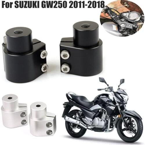 Motorcycle Handlebar Mount Risers Clamp Mounting Standard Bar Riser Extend Back Moved For SUZUKI GW 250 INAZUMA GW250 2011-2018