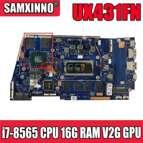 UX431FN mainboard REV2.0 For UX431F UX431FN i7-8565 CPU 16G RAM V2G laptop motherboard 100% Tested Working