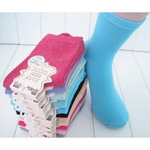 20 pieces=10pairs new design womens socks with high quality Winter style solid color media corta