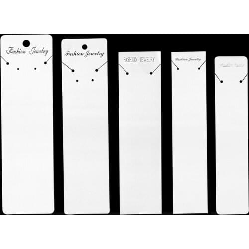 50pcs Necklace Keychain Display Cards for Earrings Cardboard Package White Craft Hang Tag Card Jewelry Making DIY Wholesale