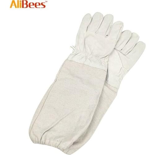 Beekeeping Gloves Sheepskin Practical Anti-bee Anti-sting Anti-cutting Apiculture Gloves Gardening Supplies Beekeeper Tool