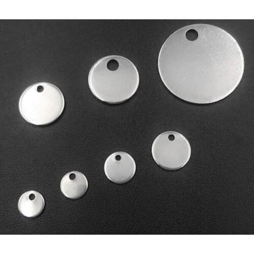 Stainless Steel Circle Stamping Pendants Dog Tags Pendants Engraving Blanks For DIY Customized Gravesd Gifts