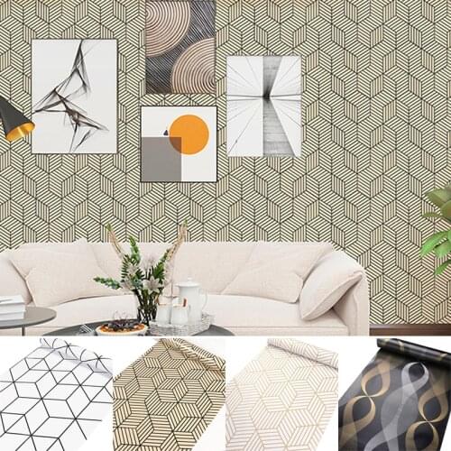Wallpaper Self-adhesive Wallpaper Thickening Geometric Waterproof Wall Sticker PVC Sticker For Wall Decoration Of Living Room