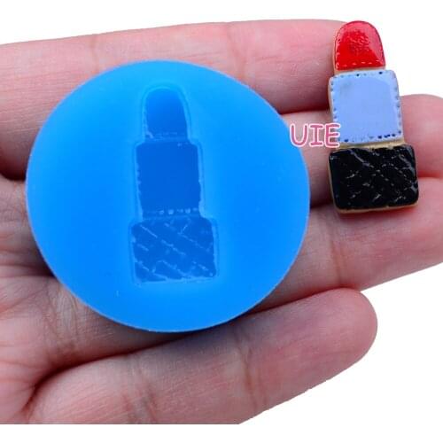 FYL148U 29.7mm x 12.9mm Lipstick Silicone Mold Fondant Cake Decoration Candy Resin Clay Earrings Necklace Craft Soap Candle