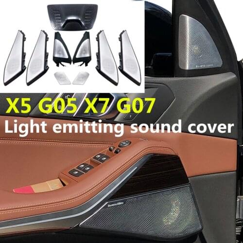 LED Center Control Panel For BMW G05 X5 G07 X7 X6 Series Front Rear Door Glow Tweeter Lighting Trim Audio Speaker Horn LED Cover