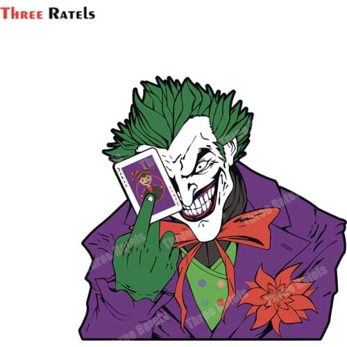 Three Rates D40 Funny Joker Stickers For Laptop Luggage Decortion Decals Vinyl Material Waterproof Property