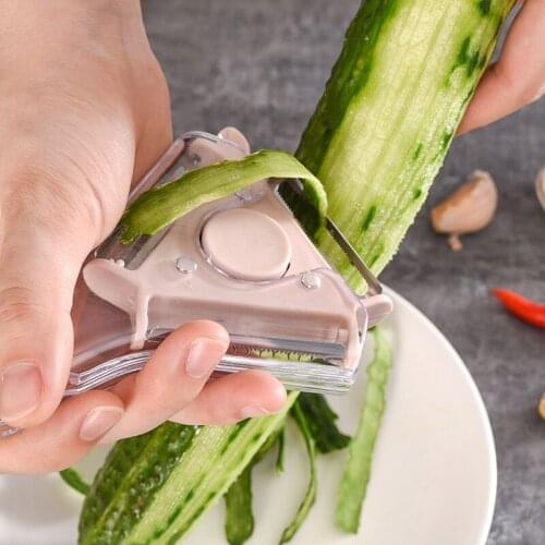 Three-in-one Stainless Steel Peeler Peeling Knife Kitchen Potato Fruit And Vegetable Grating Multifunctional Rotary Hanging