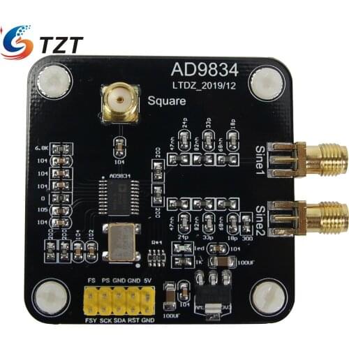 TZT AD9834 Signal Generator Module Circuit Board Sine Triangle Square Wave Output DDS Signal Source