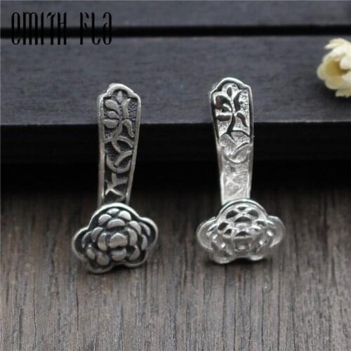 925 Sterling Silver Decorate Necklace Cute Pendant Charms Ethnic Design Jewelry Findings DIY Crafts Charms for Jewelry Making