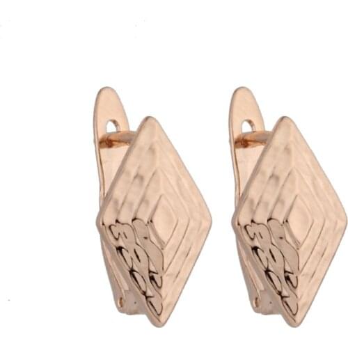New Trend 585 Rose Gold Hollow Drop Earrings Women Wedding Trendy Fashion Jewelry Party Gift Unique Unusual Earrings 2021