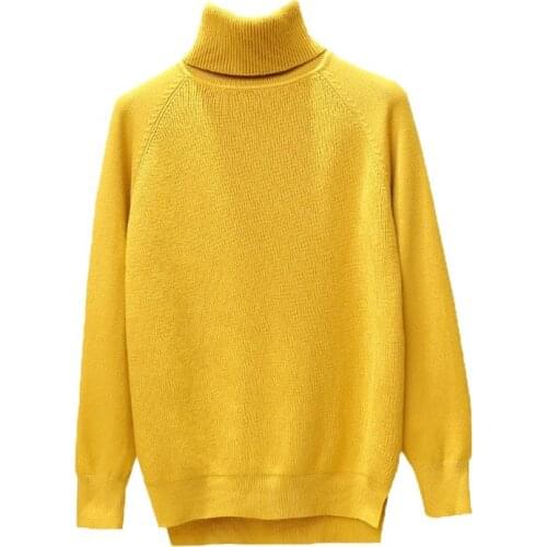AECU Turtleneck Women Sweater Winter Warm Female Jumper Thick Christmas Sweaters Ribbed Knitted Pullover Top Pull Hiver Femme
