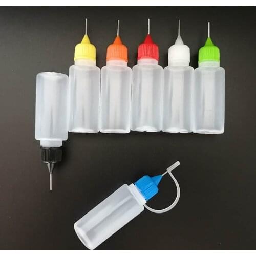 1Pcs Squeeze Needle Oil Bottle Transparent Glue Applicator Bottle Multipurpose Kitchen Supplies 10/20/30/50/100ml