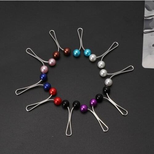 12Pcs Muslim Hijab Pearl Clip Brooch Pins Scarf Safety Clip Women Wedding Pin