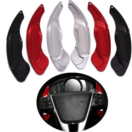 Steering Wheel Paddle Shifter Extension for Volvo V40 S60 V60 XC60 S80 XC70 2014 2015 2016 2017 Aluminum Shift Paddle Blade 2pcs