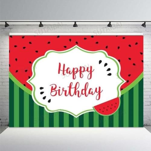 Watermelon Party Photo Backdrops for Photos Baby Shower Girl Birthday Decoration Vinyl Photophone Custom Background Photography