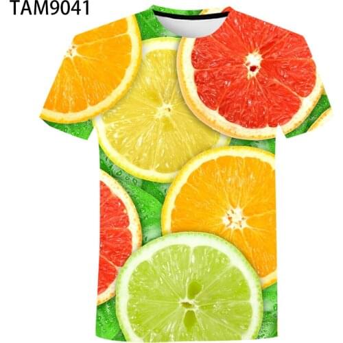 3D Printing Men and Women Loose and Cool Oversized Fruit Style T-Shirt Summer Parent-Child Clothing Popular fruit Pattern Street