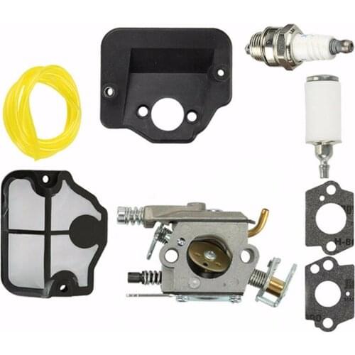 Carburetor Kit Jonsered 2036 2040 CS2040-1 Carburetor, 2 Gaskets, 2 Filters, 1 Spark Plug, 1 Yellow Pipe Garden Tools