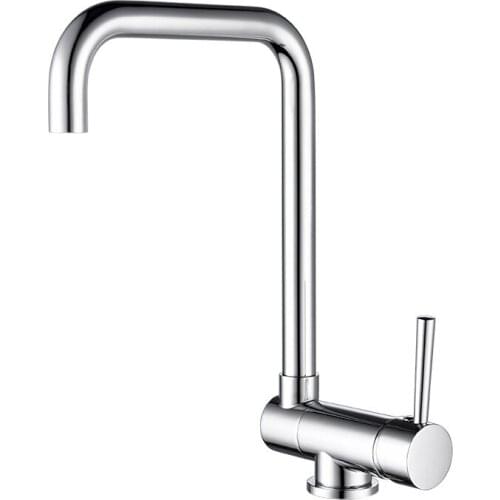 Copper hot and cold seven-character kitchen faucet sink sink sink faucet foldable universal rotating faucet