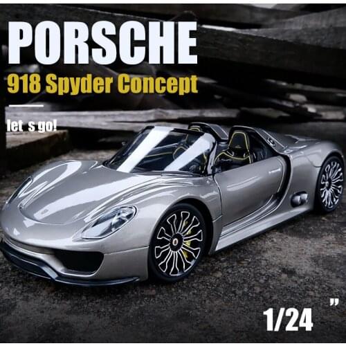 1：24 Porsche 918 Roadster Alloy Car Model Simulation Car Decoration Collection Toy High-Performance Simulation