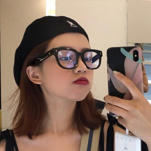 Men women clear lens Anti-blue light glasses oversized Anti-fatigue Computer radiation protection spectacles Decorative