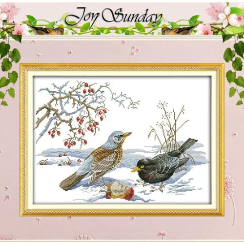 The Birds in the Snow Patterns Counted Cross Stitch 11CT 14CT Cross Stitch Sets Chinese Cross-stitch Kits Embroidery Needlework