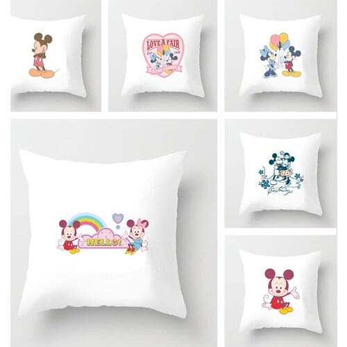 Mickey Minnie Cartoons Printed pillowcase white Peaches Pillow pillowcase bed linings Warm and cosy Home decoration pillowcase