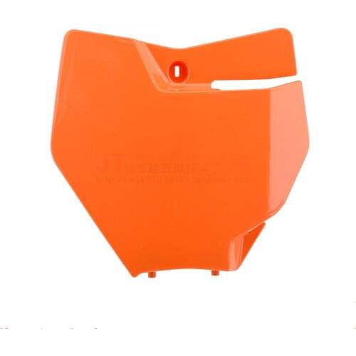 Front Number Plate Plastic Cover White Orange For KTM SX SXF XC 125 250 350 450 Dirt Pit Bike Motocross Enduro Number Plate