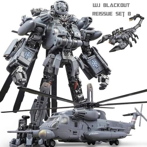 Reissue Transformation WJ M05 M-05 Blackout SET B KO SS08 Hide Shadow Movie Series Helicopter Action Figure Robot Toys