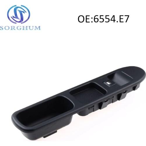 Power Master Control Window Switch of Front Passenger Seat 6554.E7 6554E7 Fits For Peugeot 307 SW CC 307SW 307CC