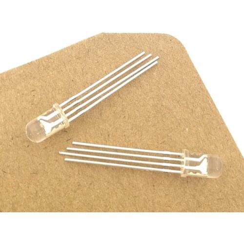 5mm full-color LED RGB red, green and blue Four feet transparent highlight color Controllable seven lights Common anode