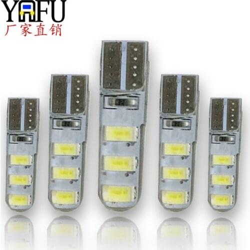 Factory Price Direct Sale Automobile LED Lamp W5w T10 5630 6smd Silicone Lamp LED Wide License Plate Lamp Car Led Light