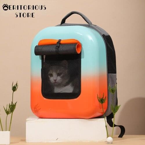 Pet Cat Carrier Backpack Breathable Cat Travel Outdoor Shoulder Bag for Small Dogs Cats Portable Packaging Carrying Pet Supplies