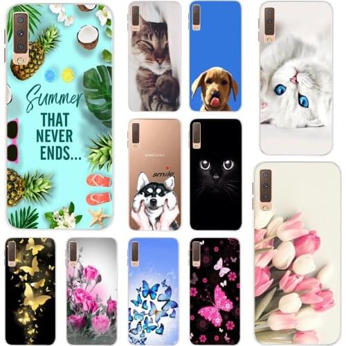 Silicone Case For Samsung Galaxy A6 A7 A8 A9 A9s 2018 Soft TPU Phone Case Fundas For Samsung A7 2018 A9 Star Pro Cover Bumper