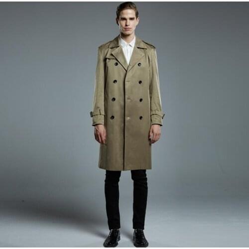 Mens trench coats man long coat men clothes slim fit British double breasted overcoat long sleeve 2020 new designer spring 4XL
