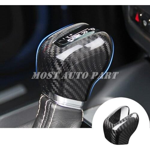 Carbon Fiber Console Gear Shift Knob Cover Trim For Volvo S60 V60 XC60 2018-2020 1pcs Car Decoration Car Accesories Interior