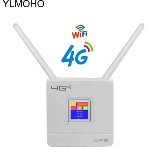 YLMOHO 4G/LTE Router Gateway 4G 3G 2G Broadband Mobile Hotspots unlimited Modem Portable Wifi Router Sim Antennas WAN/LAN Port