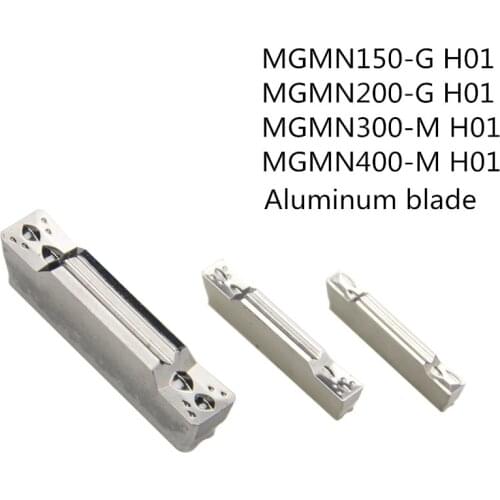 10PCS MGMN150 MGMN200 MGMN300 MGMN400 H01 carbide insert Grooving aluminum blade Knife plate cutter CNC lathe tool Holder MGEHR