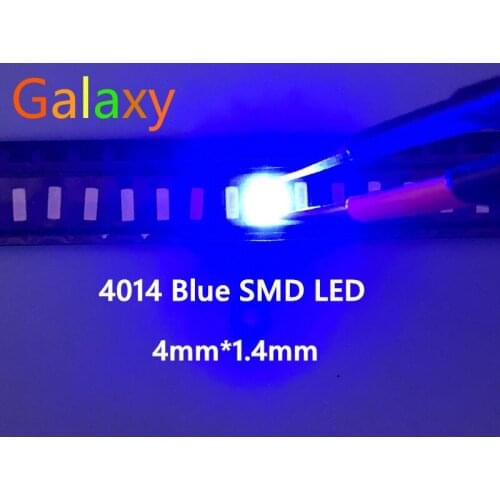 500pcs Hight quality blue 0.2w chip led 4014 smd led 460-475nm blue 4.0*1.4mm Chip light emitting diode(CE&Rosh)