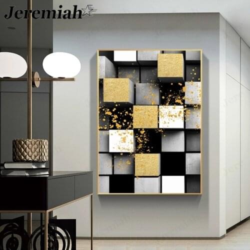 Nordic Abstract Canvas Painting Geometric Black and White Poster Wall Art Simple Modern Living Room Home Decoration Accessories