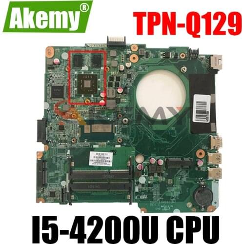 AKemy Laptop motherboard For HP Pavilion 14-N TPN-Q129 Core I5-4200U 14'6 inch Mainboard DA0U83MB6E0 SR170 216-0841009 RAM