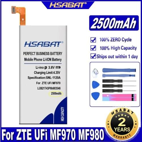 HSABAT Li3821T43P6h903546-H 2500mAh Battery for ZTE UFi MF970 MF980 4G LTE Mobile WiFi Hotspot Router Batteries