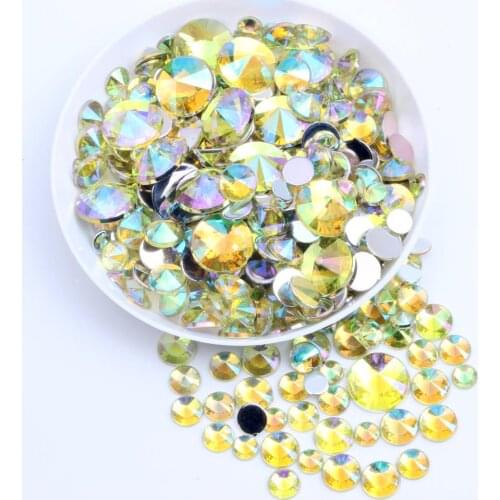 Acrylic Rhinestones Flatback Pointed 10000pcs 4mm AB Colors Glue on Crystal Strass Gems Beads Accessories Diy Trim For Clothes