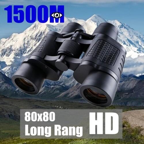 Binoculars 80X80 Long Range 15000m HD High Power Telescope Glass lens Low light night vision for Hunting scope