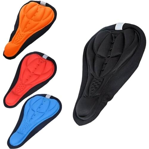 Cycling Bicycle Bike Cover Saddle Cover Seat Cycling Bike 3D Colorful Silicone Gel Pad Seat Saddle Cover Soft Cushion 4Colors