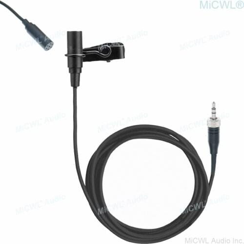 Black ME2 Tie Clip Lavalier Lapel Microphone for Sennheiser G2 G3 G4 MKE2 Clip-On Wireless System