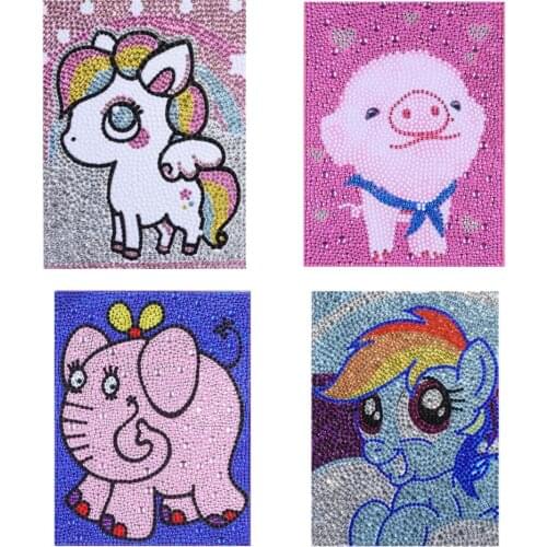 Children Diamond Painting with Photo Frame DIY Home Decor Picture Full Drill Special Shaped Diamond 15 Style 15 x 15 cm Chingaco