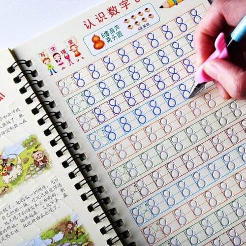 Kindergarten 0-10 Digital Number Calligraphy Groove Copybook For Kid Children Exercises Calligraphy Practice Book libros CG